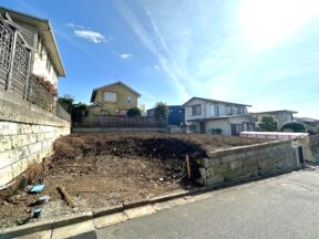 【西鎌倉4丁目】建築条件なし 眺望良好のゆとりある整形地